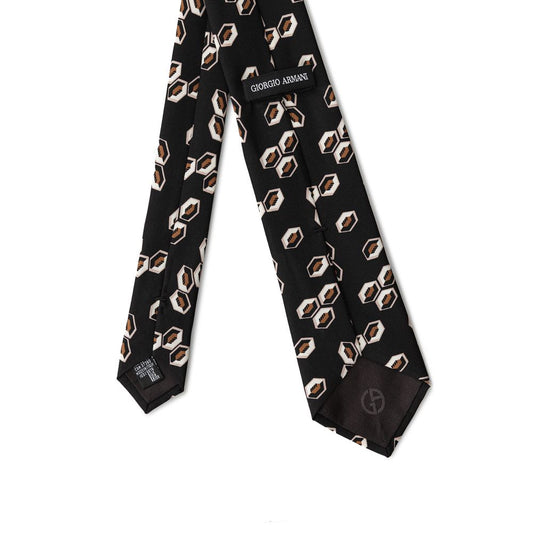 Giorgio Armani Black Silk Ties & Bowty GIAR-7957676-ONE SIZE