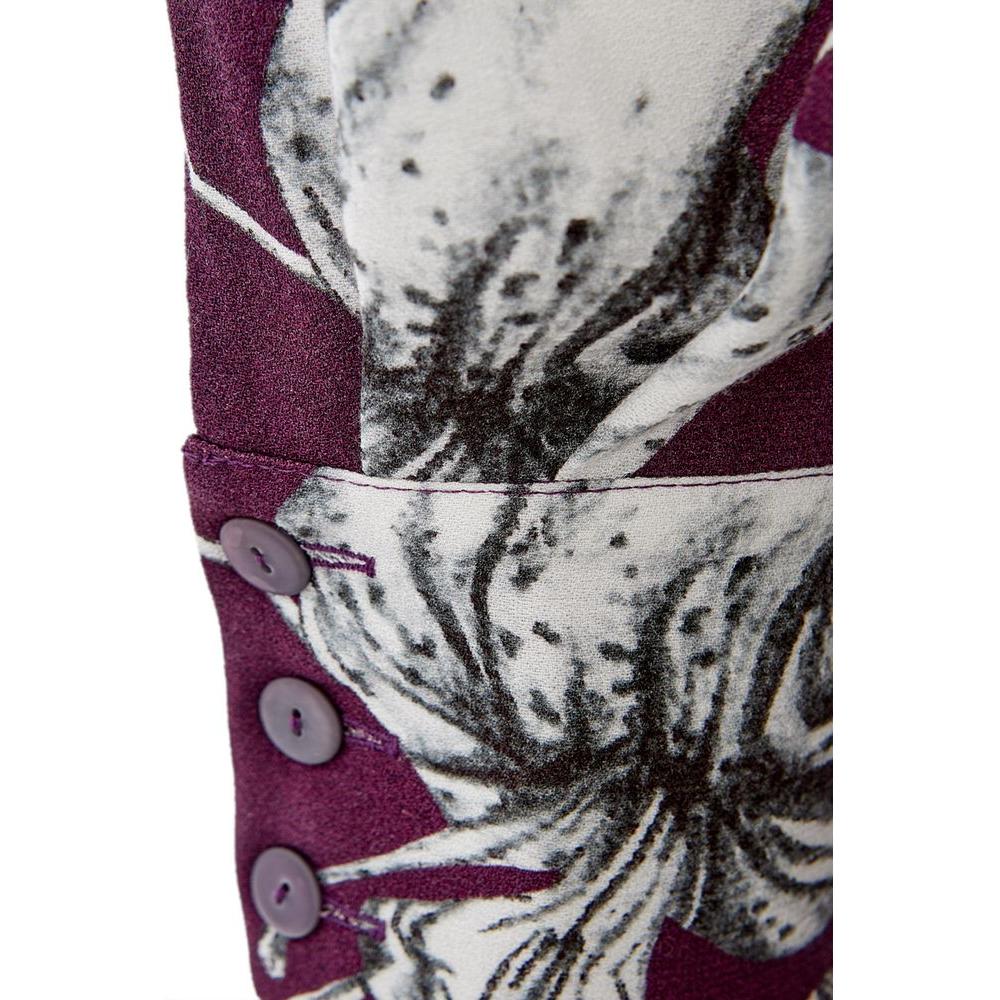 优雅紫色粘胶连衣裙