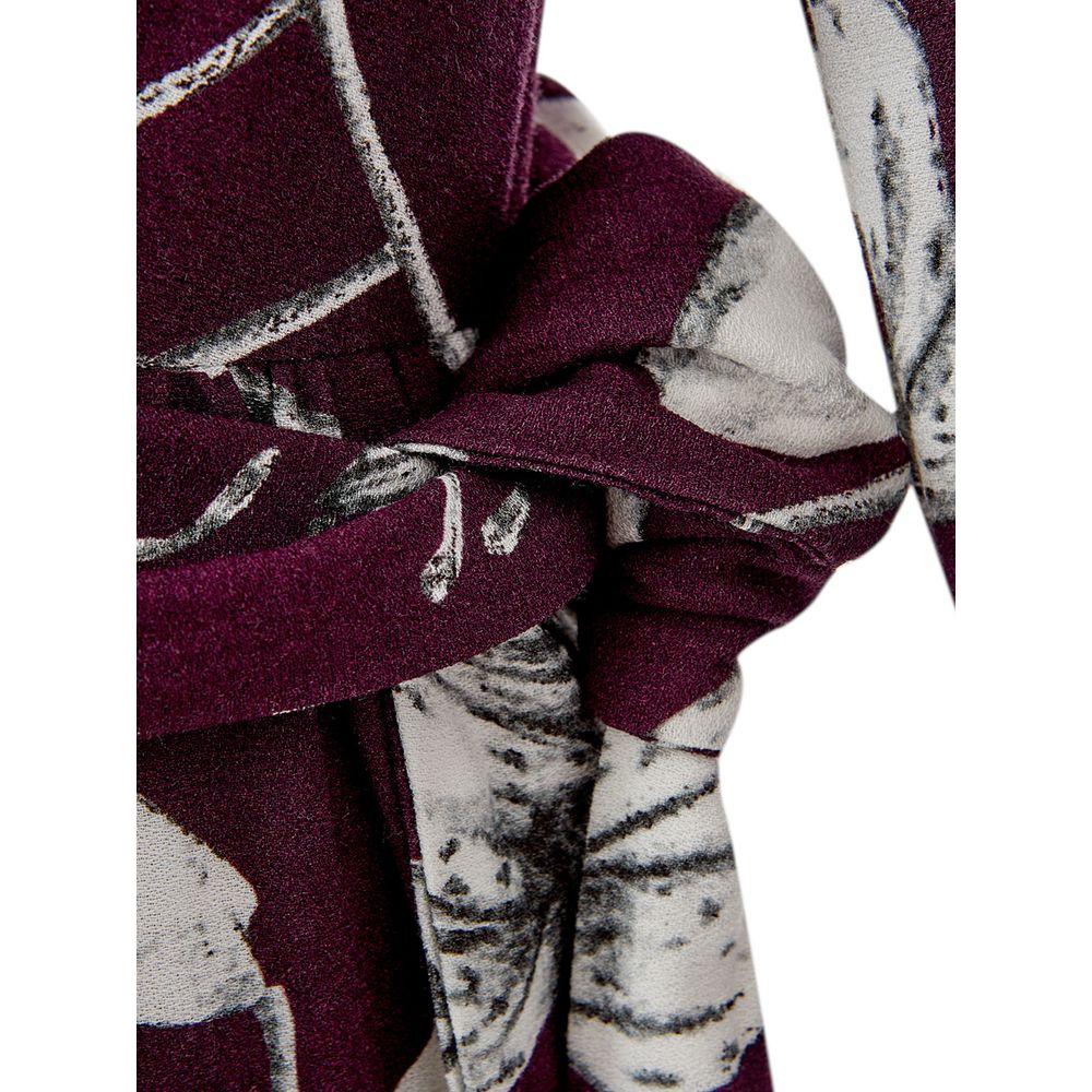 优雅紫色粘胶连衣裙