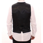 Dolce & Gabbana Gray Striped Wool Single Breasted Vest GSS12005-1