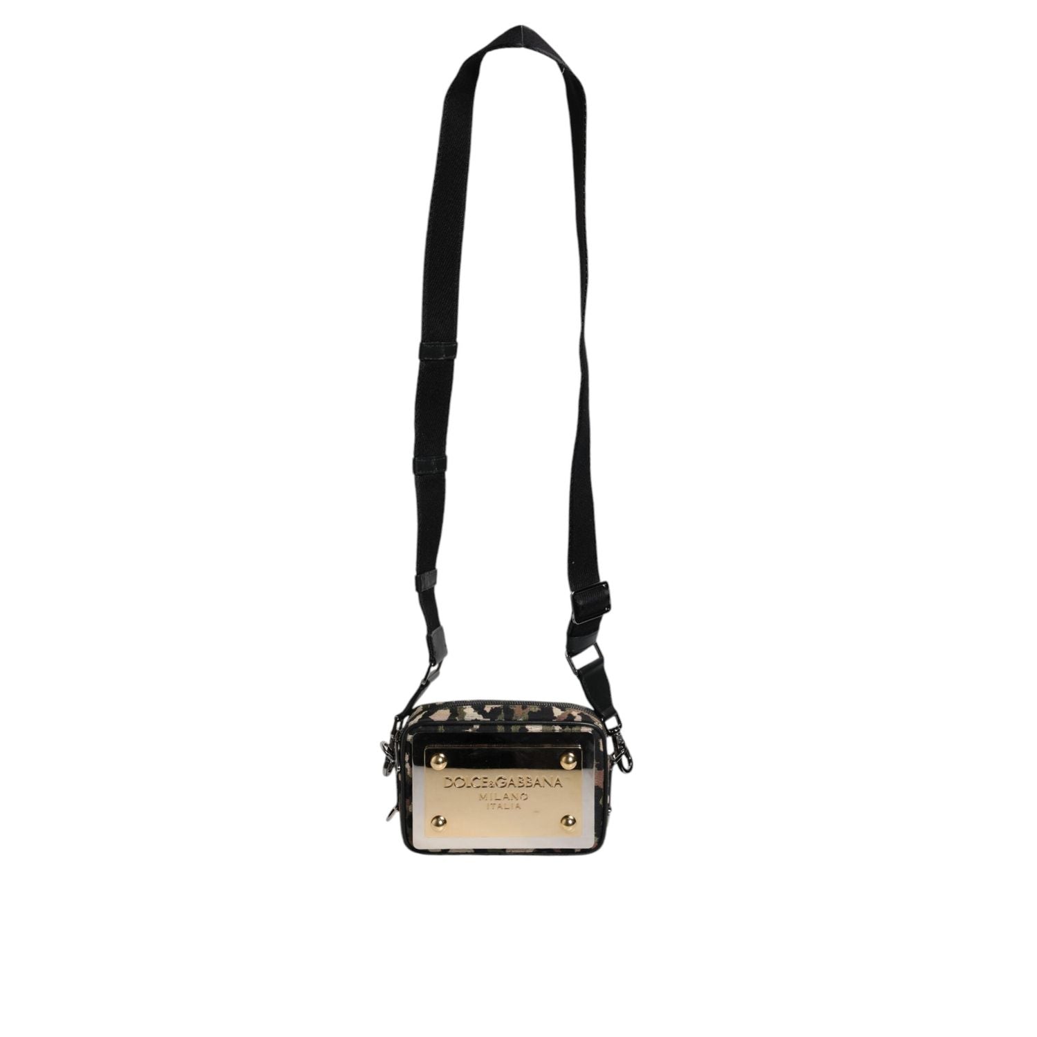 Front view with bag zipped and handles upright.