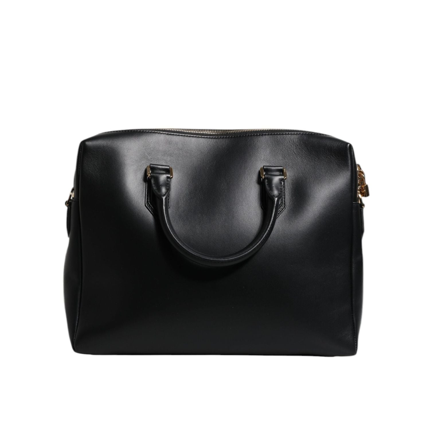 Front view with bag zipped and handles upright.