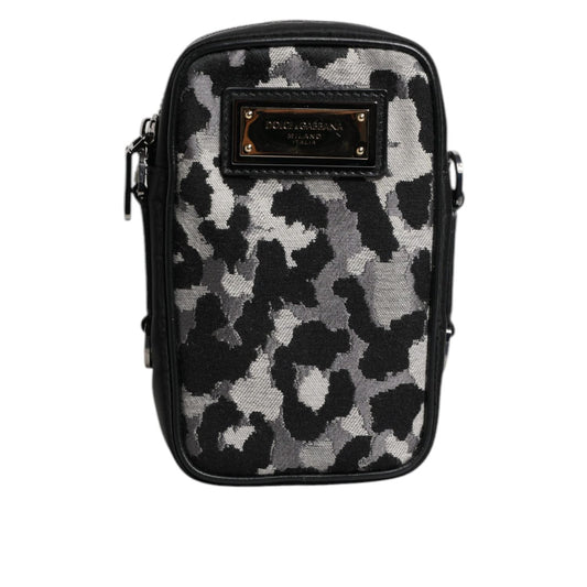 Dolce & Gabbana Multicolor Camouflage Jacquard Logo Plaque Crossbody Bag BAG4052