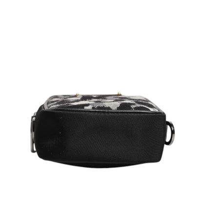 Dolce & Gabbana Multicolor Camouflage Jacquard Logo Plaque Crossbody Bag