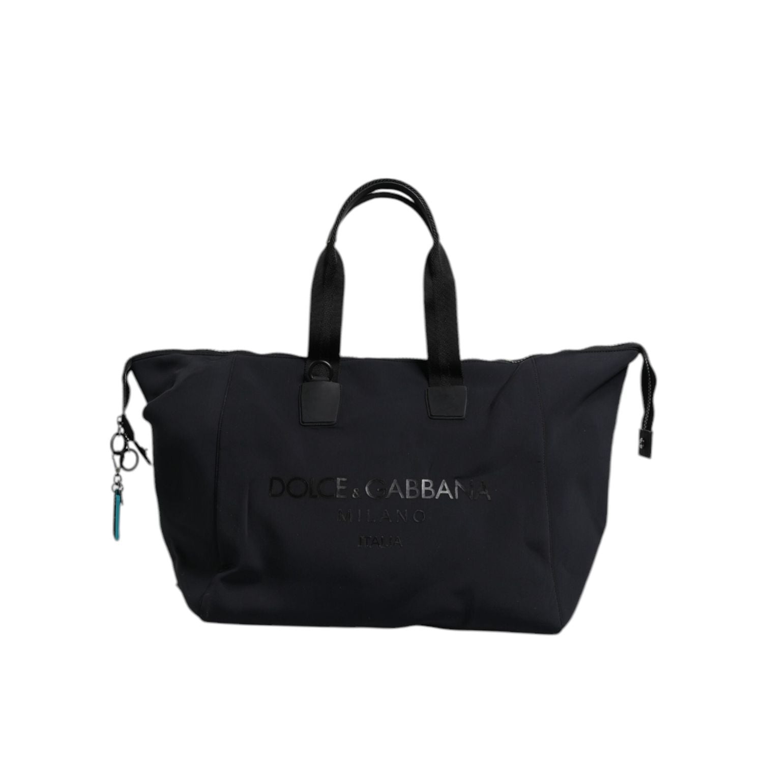 Front view with bag zipped and handles upright.