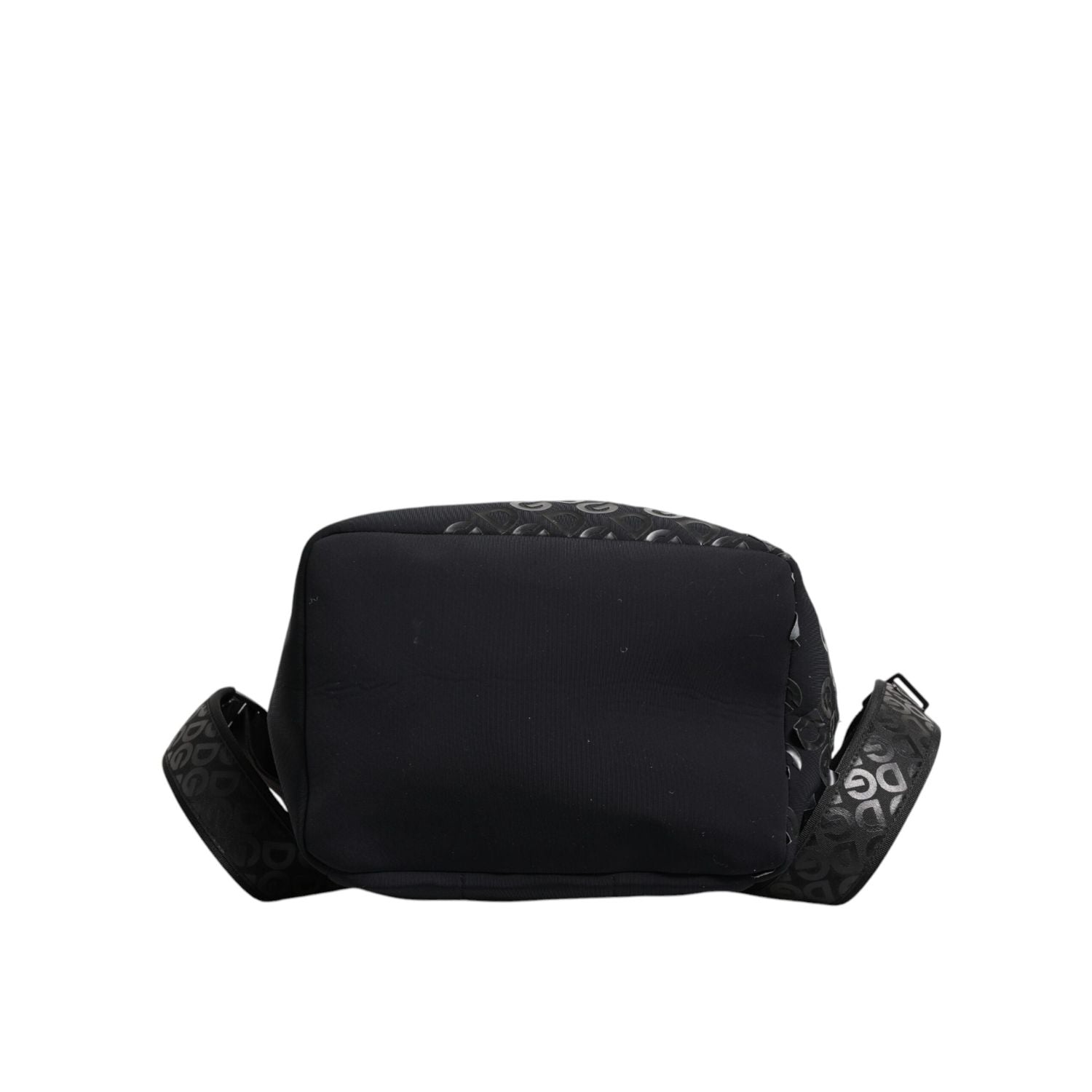 Front view with bag zipped and handles upright.