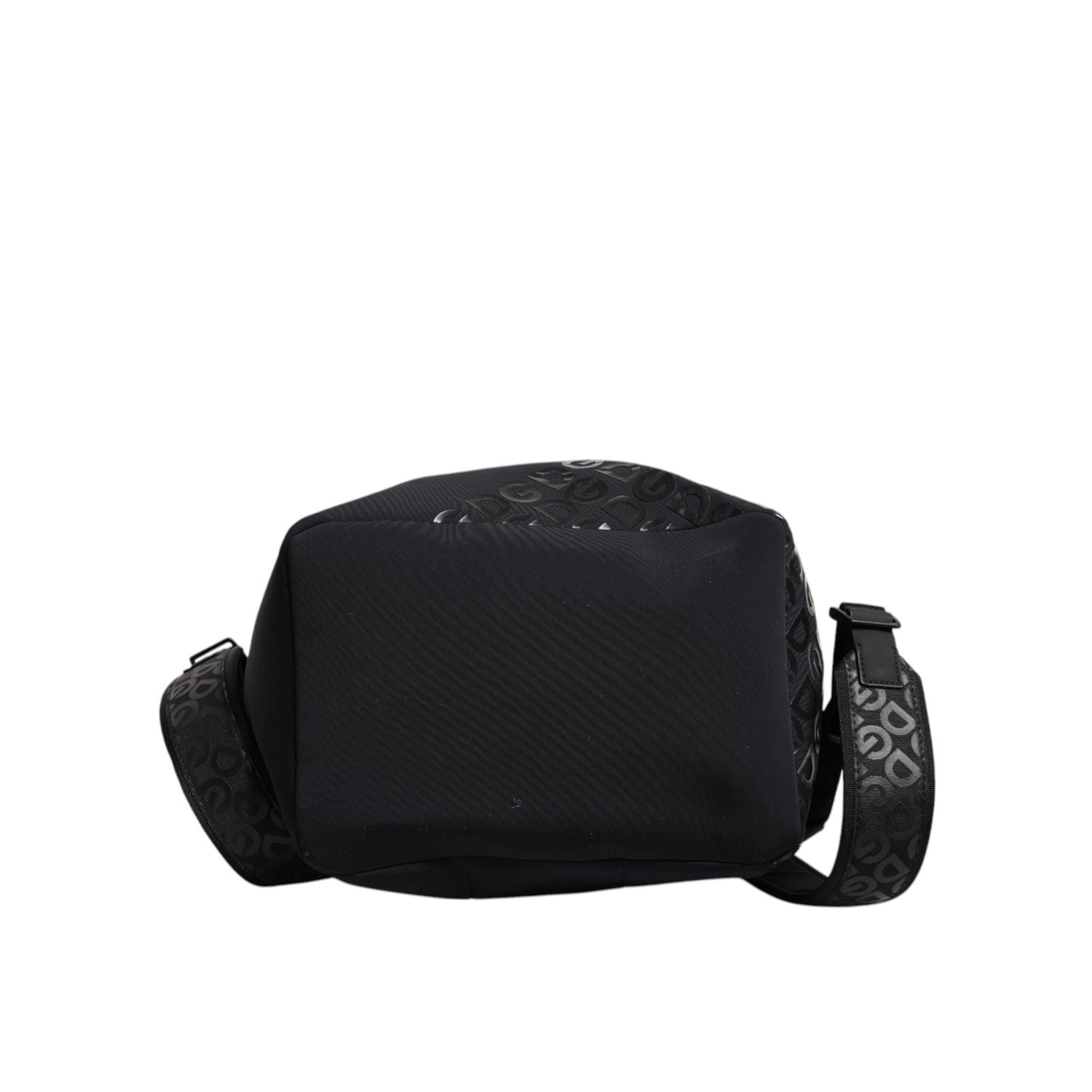 Front view with bag zipped and handles upright.