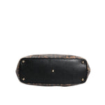 Dolce & Gabbana Brown Black Calfskin Leopard Print Shoulder Tote Bag BAG4078
