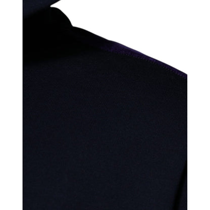 Dolce & Gabbana Blue Crown Cotton Hooded Sweatshirt Sweater