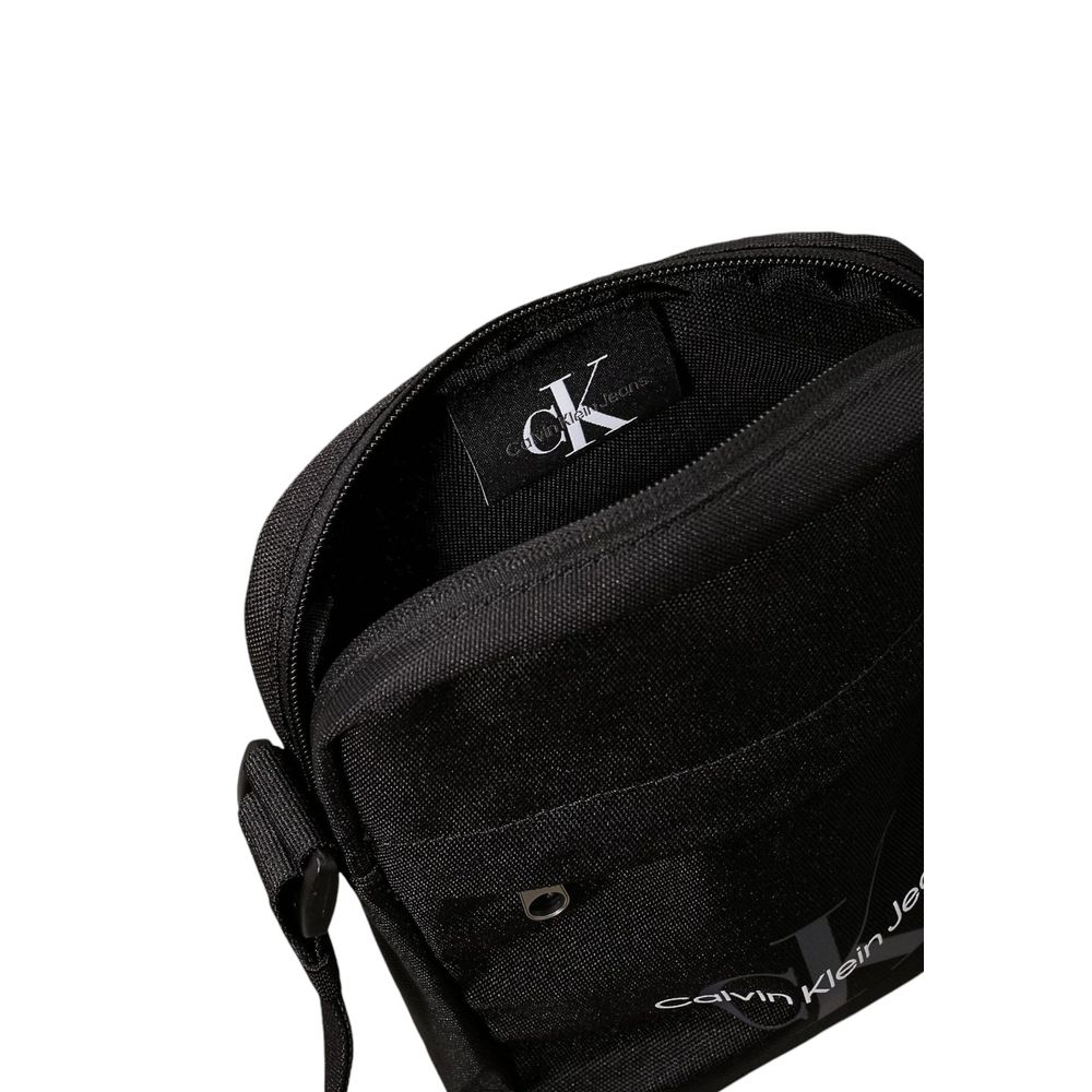 Calvin Klein Jeans Black Recycled Polyester Messenger Bag
