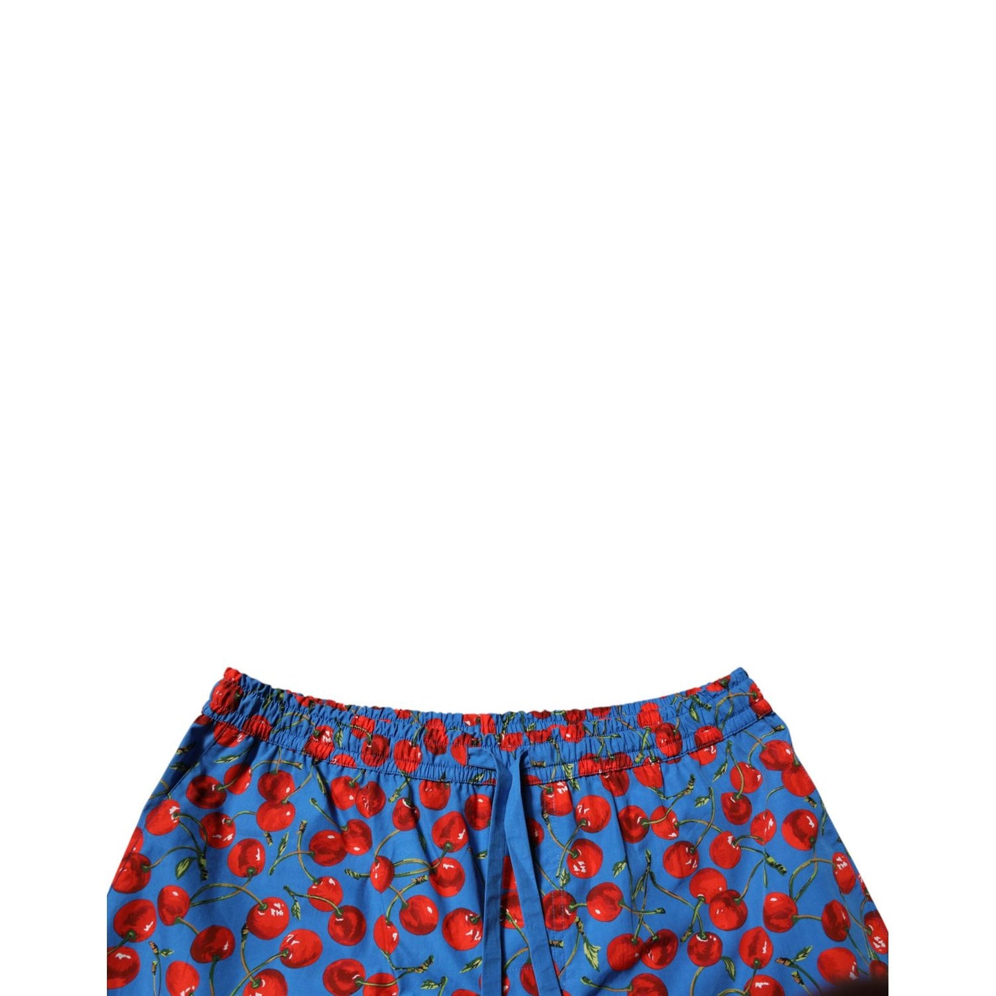 Dolce & Gabbana Blue Cherry Print Cotton Men Bermuda Shorts