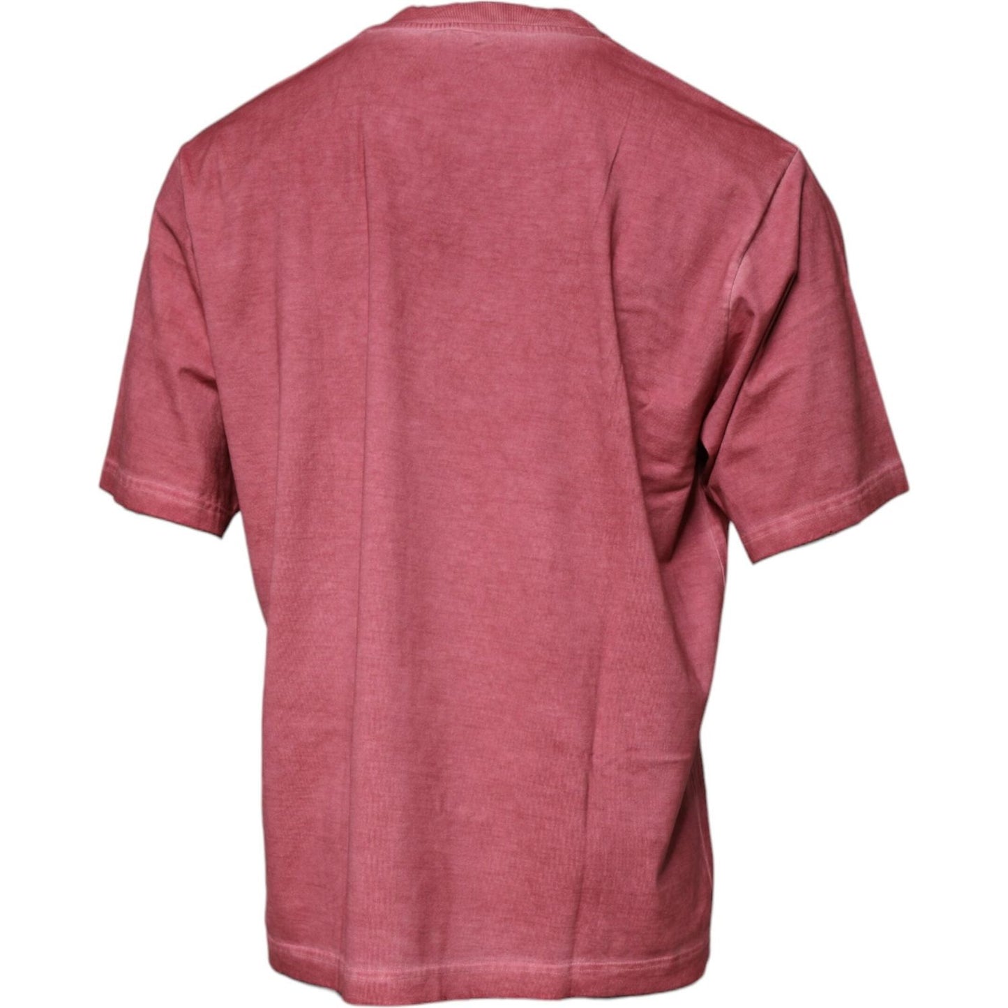 Dolce & Gabbana Pink Logo Print Cotton Crew Neck T-shirt TSH90020-56