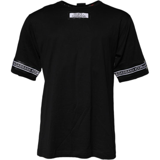 Dolce & Gabbana Black #DGMILLENNIALS Cotton Crew Neck T-shirt TSH90057-44