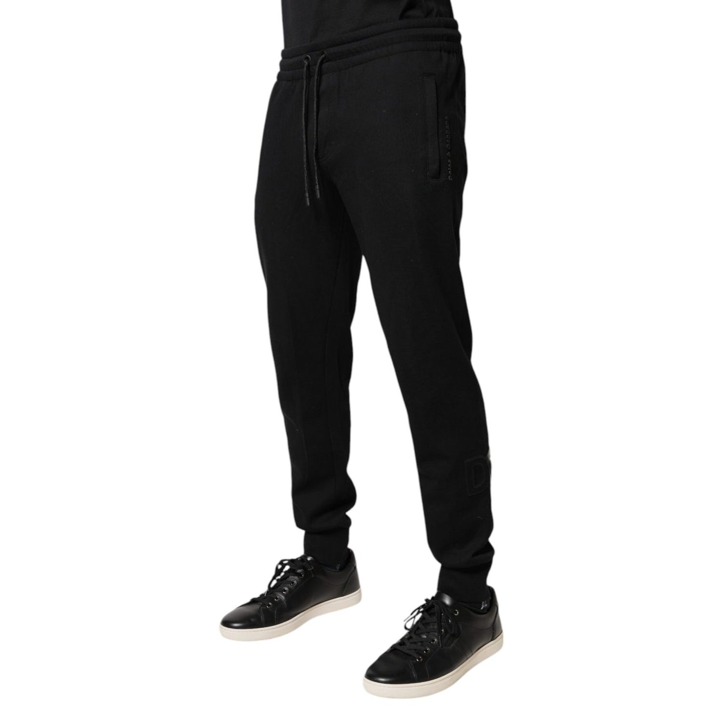 Dolce & Gabbana Black Cotton Jogger Jogging Pants