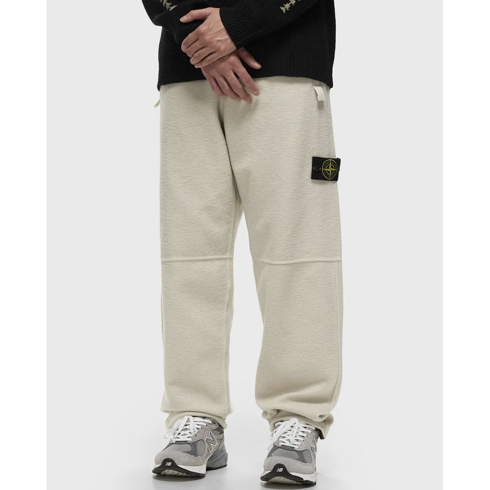 Stone Island White Cotton Pant