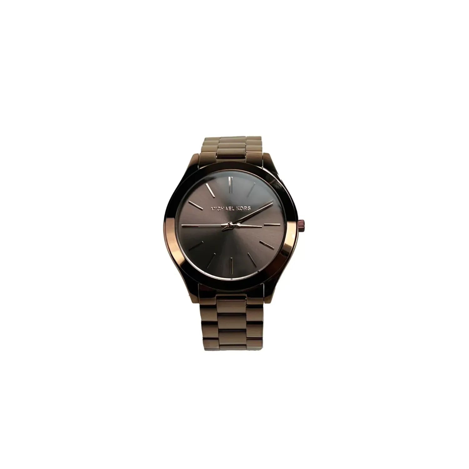 Michael Kors Slim Runway Brown Stainless Steel Watch MK3418 NO BOX