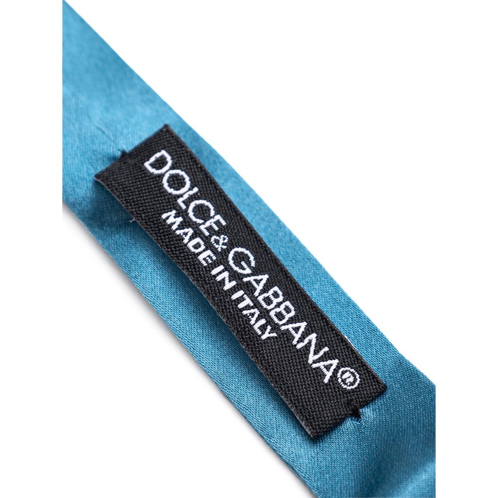 Dolce & Gabbana Blue Silk Bowty