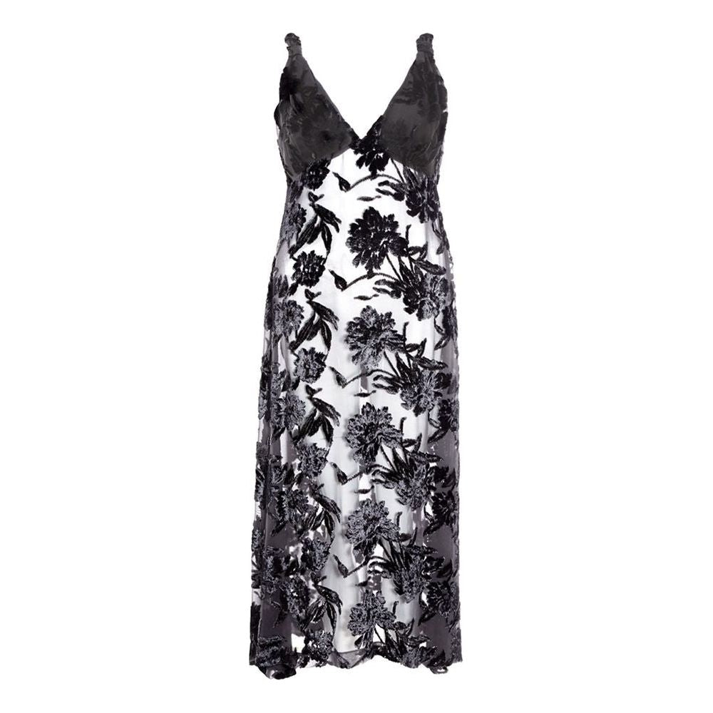 فستان لارديني الأنيق من الفيسكوز باللون الأسود