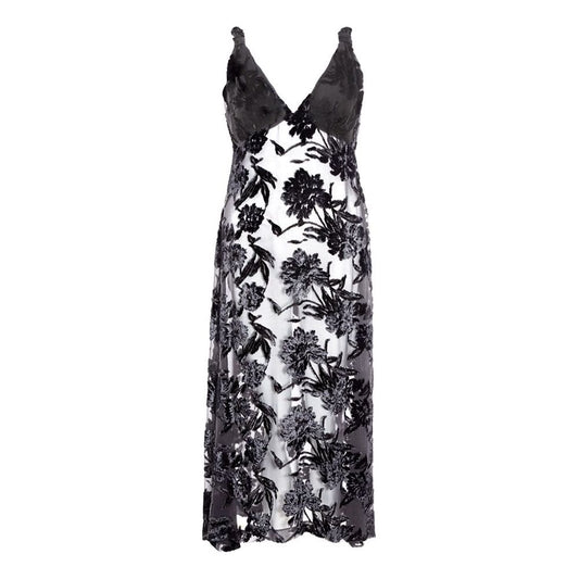 Lardini Elegant Black Viscose Dress