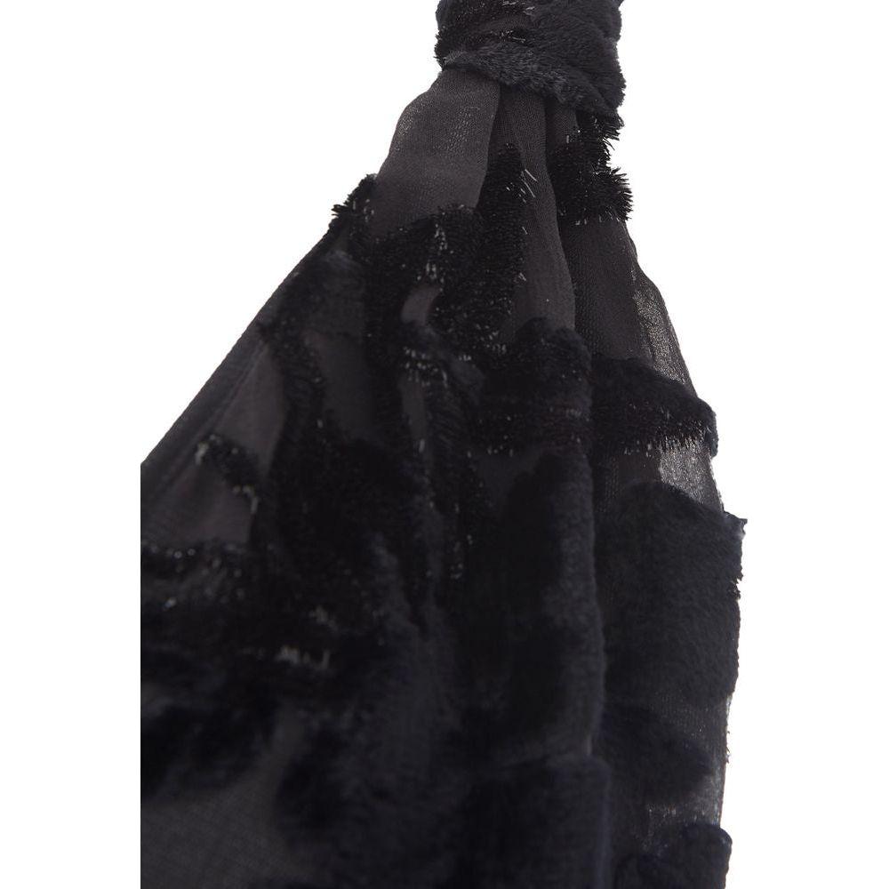 فستان لارديني الأنيق من الفيسكوز باللون الأسود