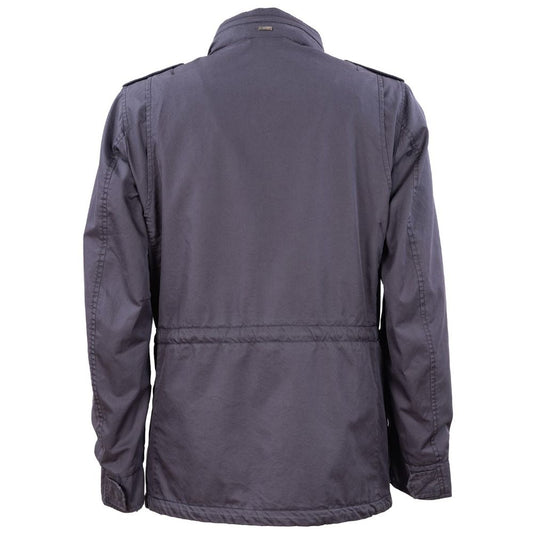 Herno Blue Cotton Jacket HE-14924-IT54 | XXL