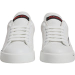 Dolce & Gabbana White Red Logo Portofino Sneakers Shoes LA12437-36