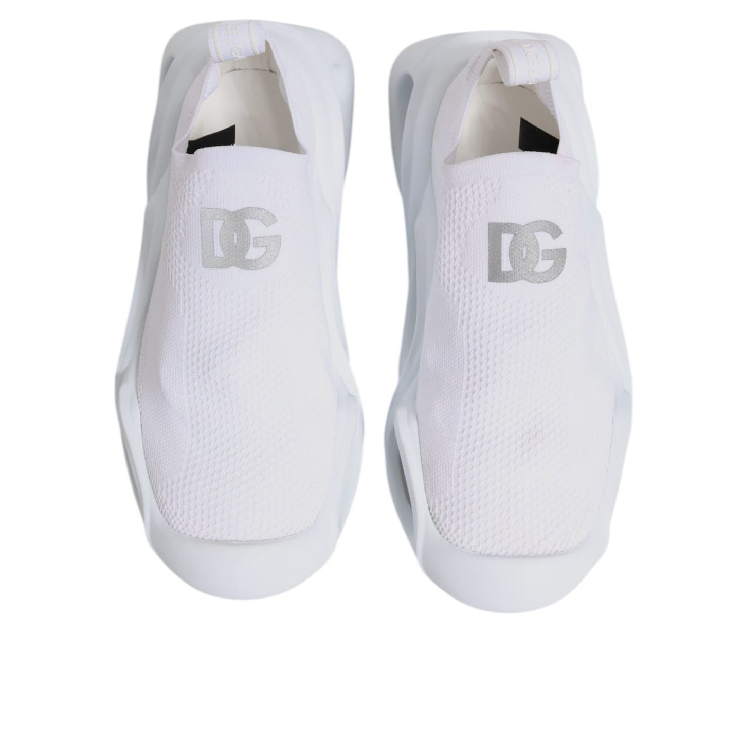 Dolce & Gabbana White Slip On Wave Low Top Sneakers Shoes