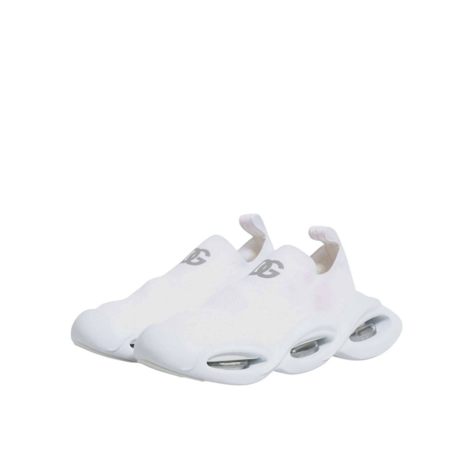 Dolce & Gabbana White Slip On Wave Low Top Sneakers Shoes