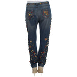 Dolce & Gabbana Crystal Roses Heart Embellished Jeans SIG19329-5