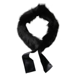 Dolce & Gabbana Black Fur Shoulder Collar Wrap Shawl Scarf MS7112