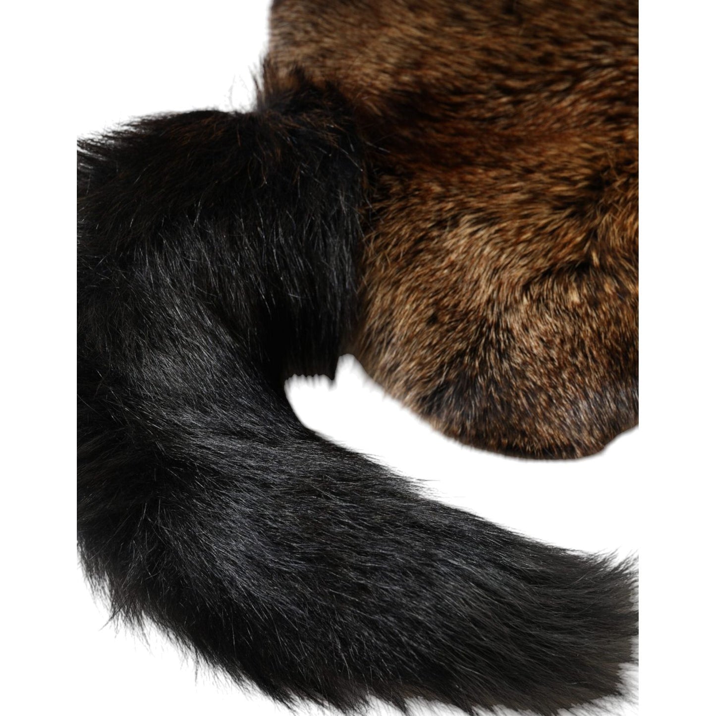 Dolce & Gabbana Brown Red Fox Fur Neck Warmer Winter Scarf MS7115