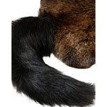 Dolce & Gabbana Brown Red Fox Fur Neck Warmer Winter Scarf MS7115