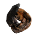 Dolce & Gabbana Brown Red Fox Fur Neck Warmer Winter Scarf MS7115