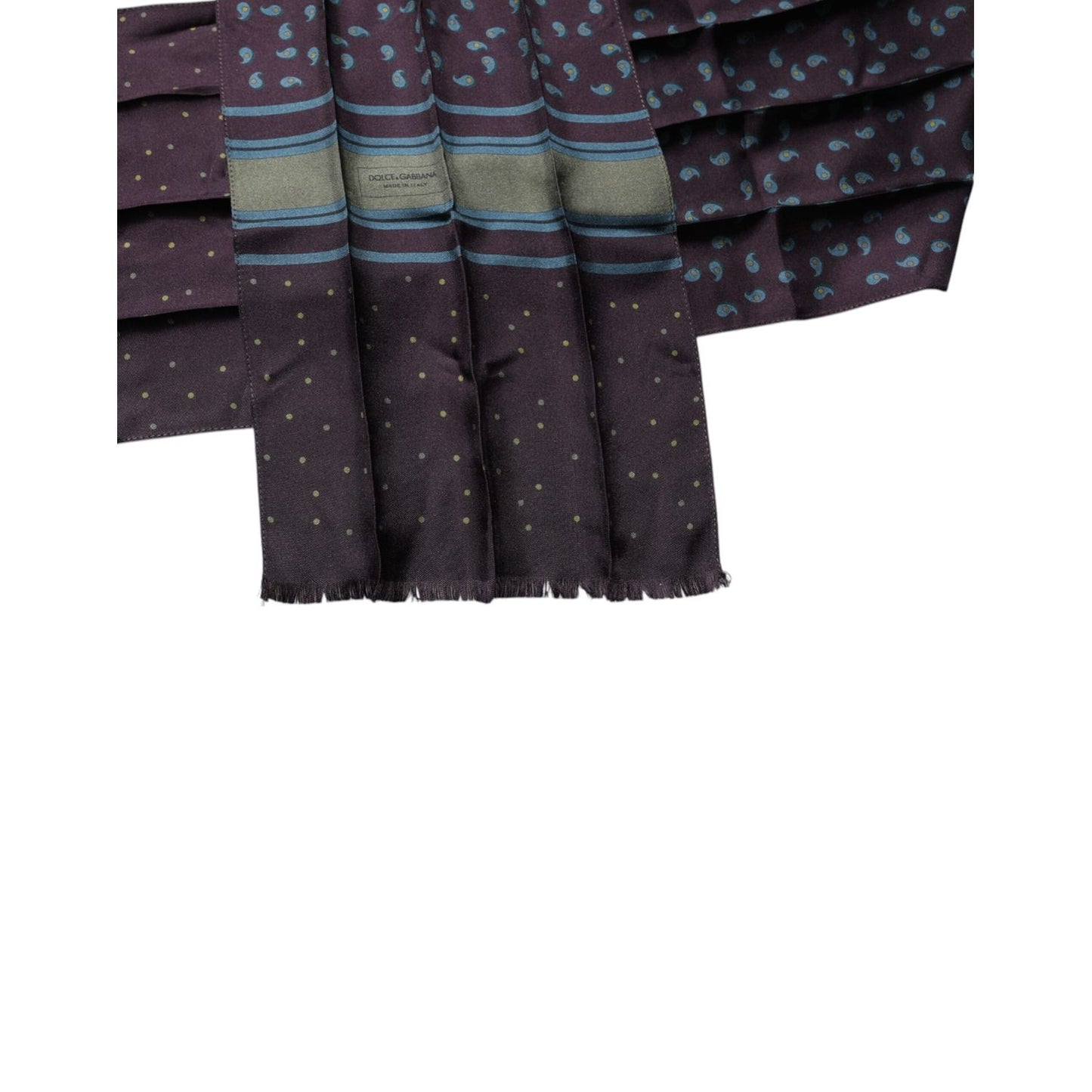 Dolce & Gabbana Purple Fantasy Silk Neck Wrap Shawl Scarf