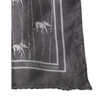 Dolce & Gabbana Brown Elephant Fantasy Handkerchief Scarf MS7274