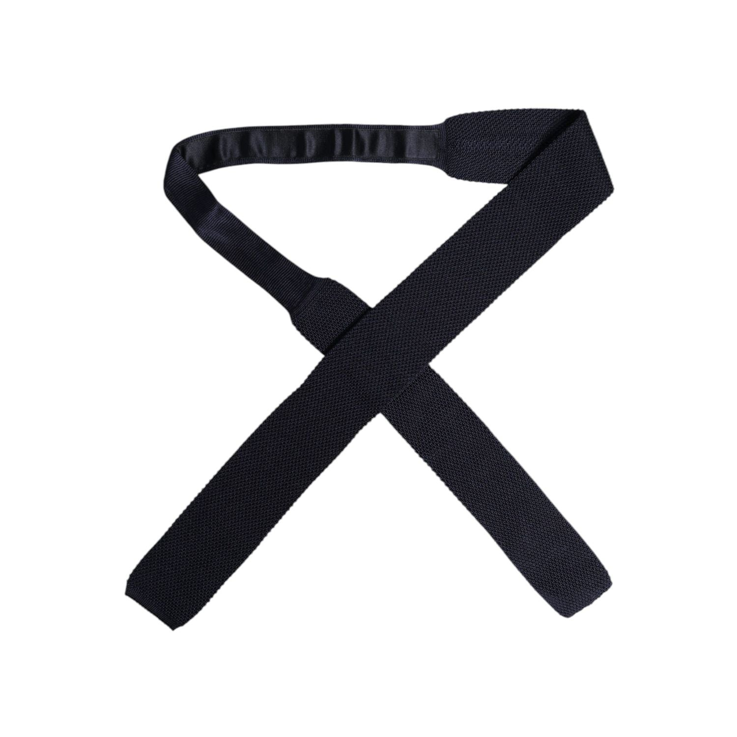 Dolce & Gabbana Dark Blue Silk Adjustable Necktie Tie