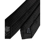 Dolce & Gabbana Black Circles Silk Adjustable Necktie Tie KRA3440