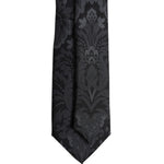 Dolce & Gabbana Black Gray Flower Print Adjustable Necktie Tie KRA3470