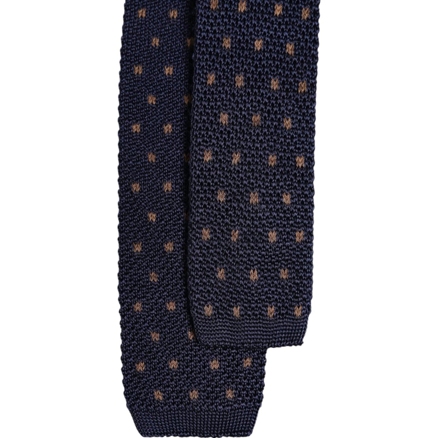 Dolce & Gabbana Blue Polka Dot Silk Adjustable Necktie Tie KRA3477