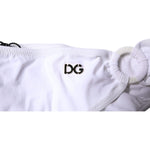 Dolce & Gabbana White Nylon Beachwear Bikini Bottom Swimwear BIK1949-4