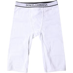 Dolce & Gabbana White Logo Cotton Cropped Tights Underwear BIK1978-2