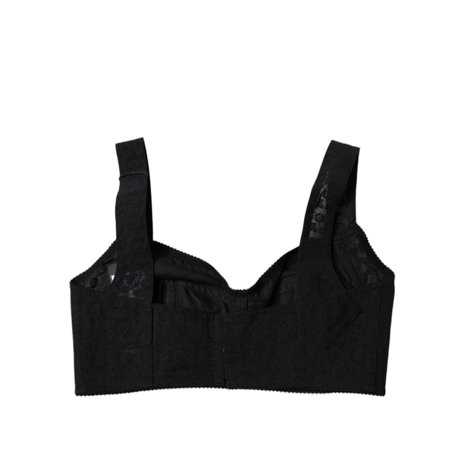 Dolce & Gabbana Black Nylon Balconcino Brassiere Underwear