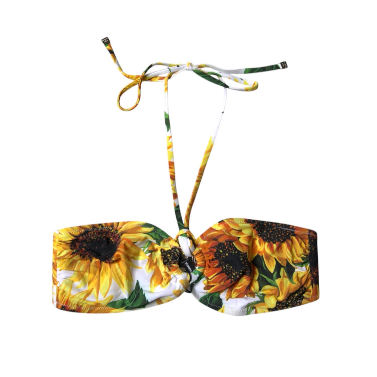 Dolce & Gabbana Multicolor Floral Halter Beachwear Bikini Top Swimwear