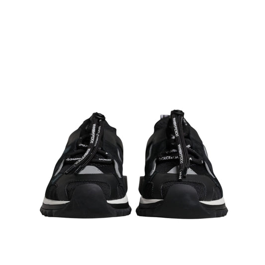 Dolce & Gabbana Black Mesh Sorrento Trekking Sneakers Shoes MV7153#3-39.5