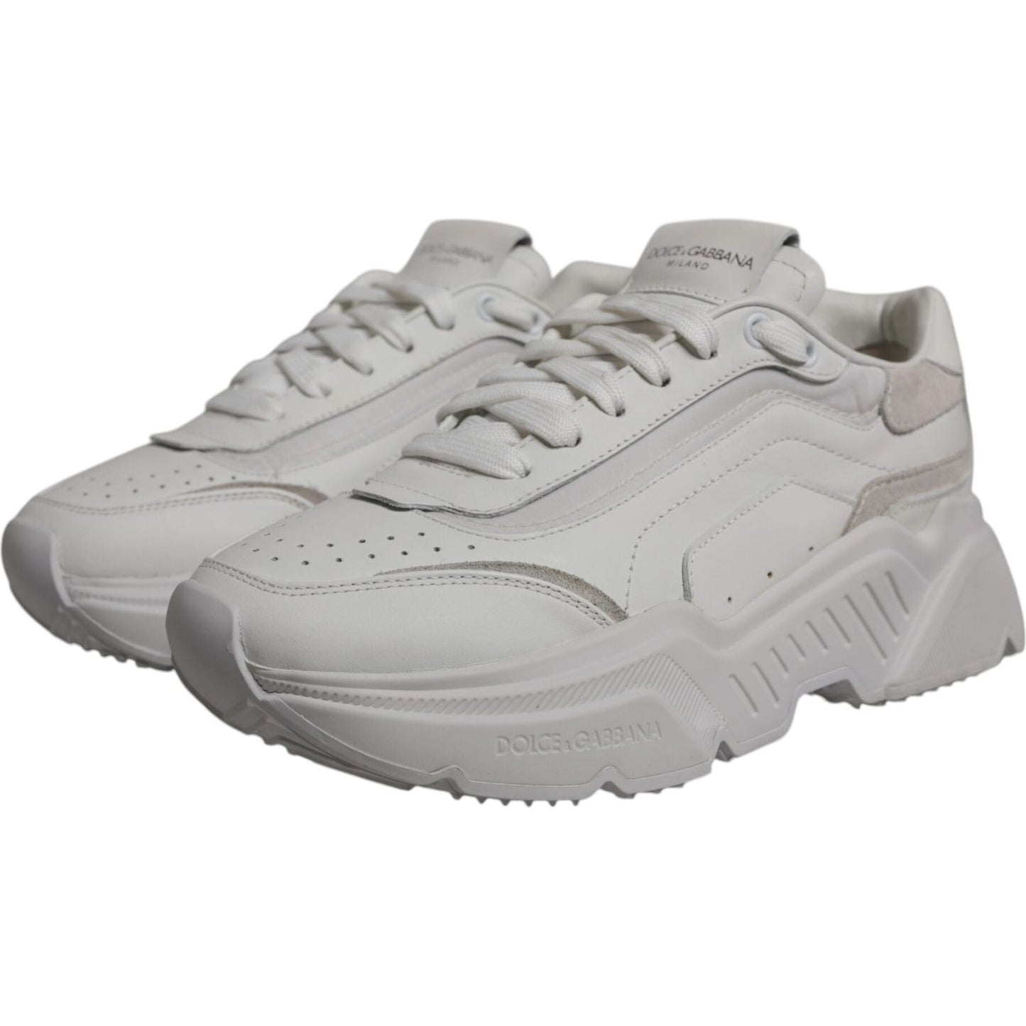 Dolce & Gabbana White Daymaster Low Top Sneakers Shoes MV7157-39.5