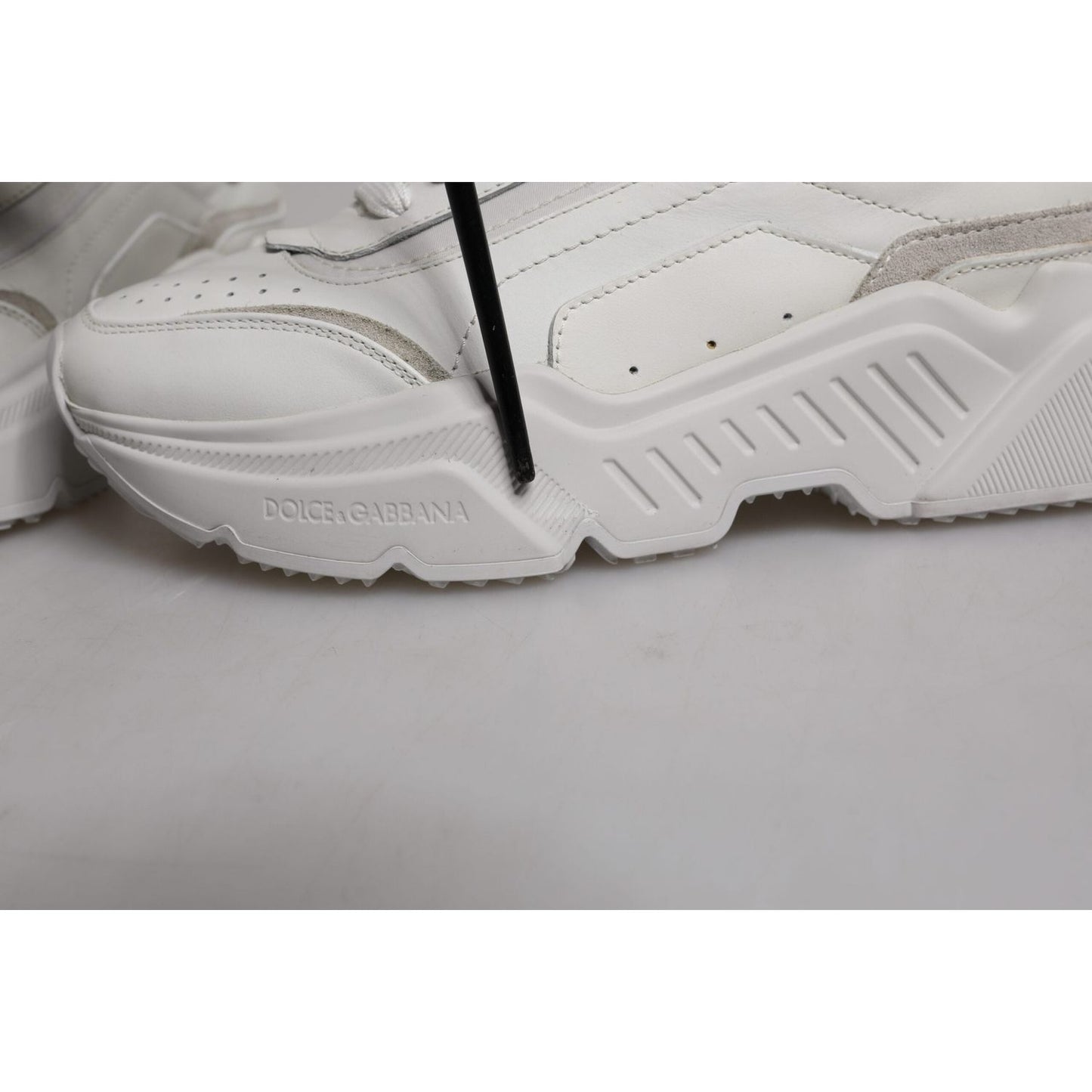Dolce & Gabbana White Daymaster Low Top Sneakers Shoes MV7157-39.5