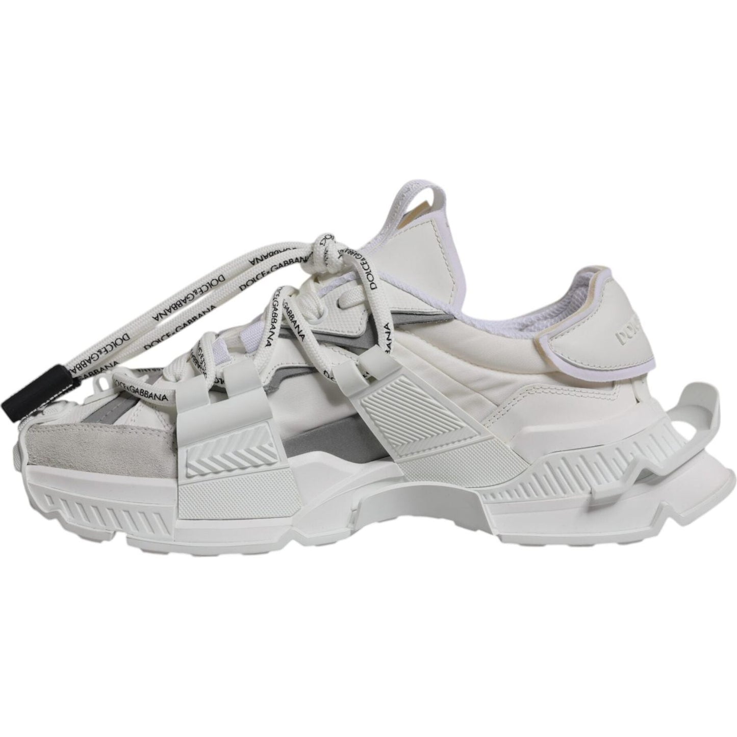 Dolce & Gabbana White Nylon Low Top Space Men Sneakers Shoes MV7188-39
