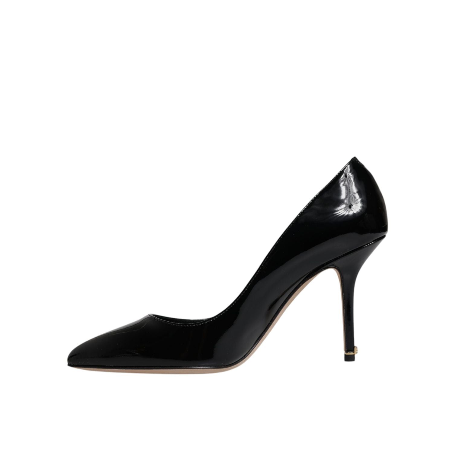 Dolce & Gabbana Black Patent Leather High Heels Pumps Shoes