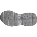 Dolce & Gabbana White Silver Daymaster Low Top Sneaker Shoes LA12344-38.5