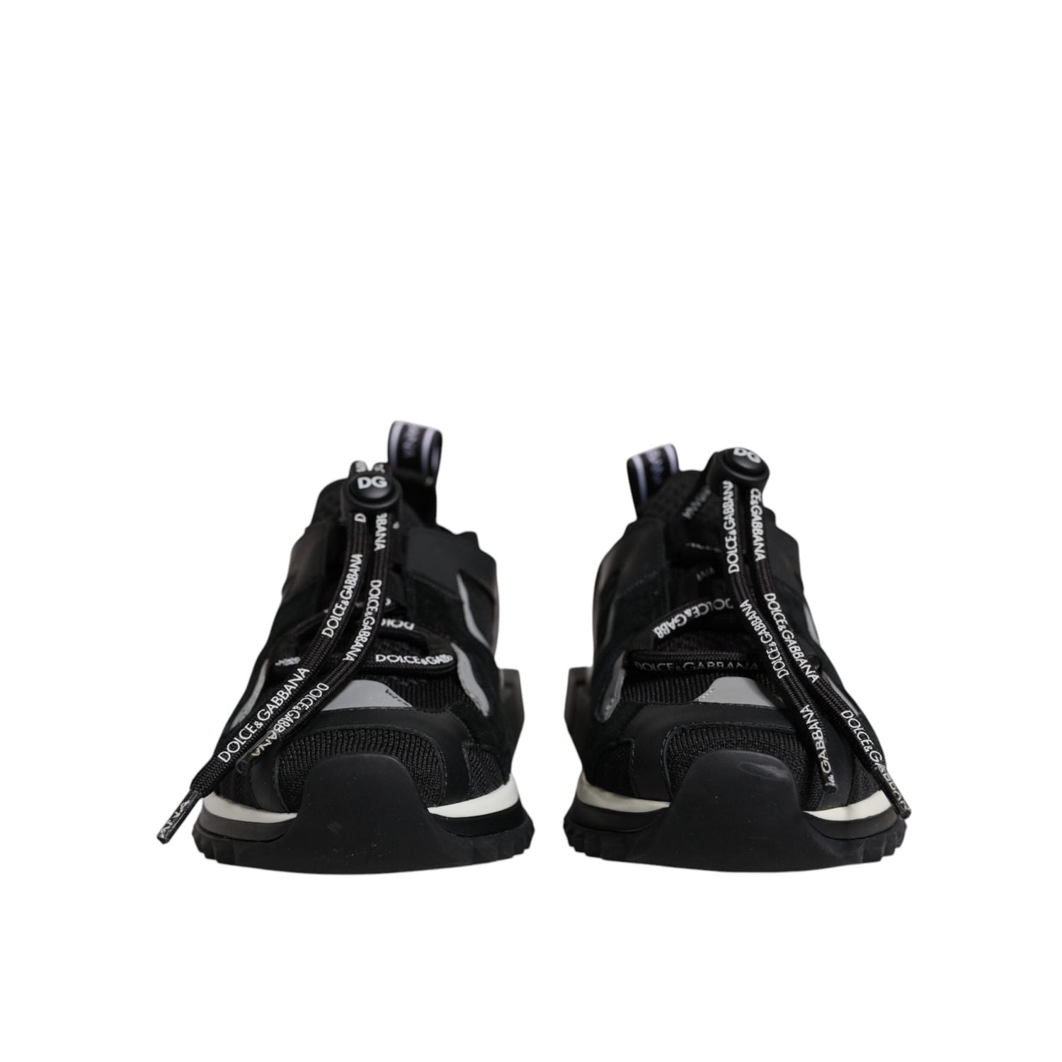 Dolce & Gabbana Black Mesh Sorrento Trekking Sneakers Shoes